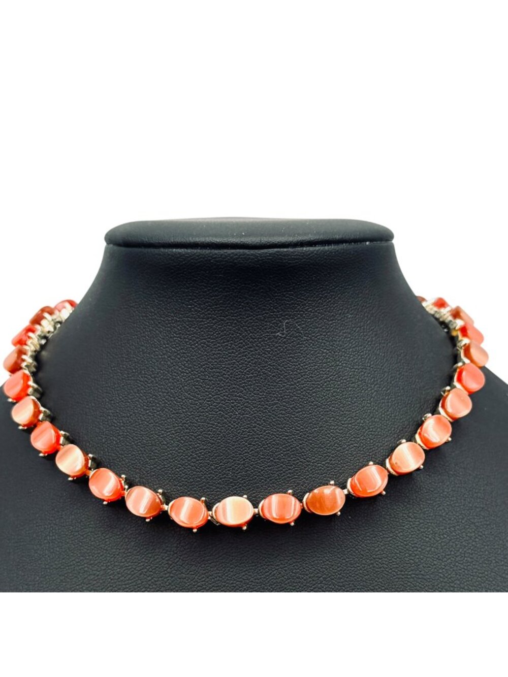 Longcraft Thermoset Choker 14" Necklace Panel Links Adjustable Sunset Colors